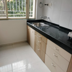 Kitchen in 3 BHK Apartment at Rajyog Township, Sarita Vihar – for Rent