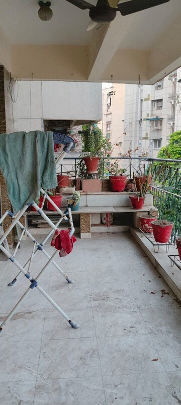 Balcony in 3.5 BHK Apartment at Mayur Vihar Phase 1 Extension – for Rent