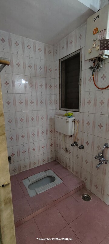 Bathroom in 1 BHK Apartment at Jivan Vihar, Bhandup East – for Rent