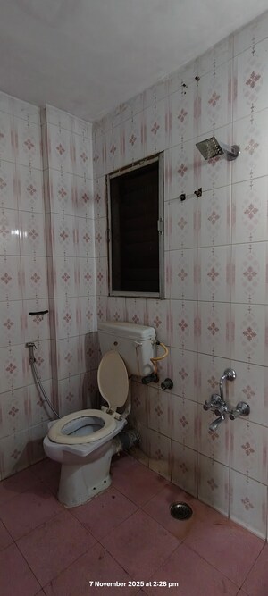 Bathroom in 1 BHK Apartment at Jivan Vihar, Bhandup East – for Rent