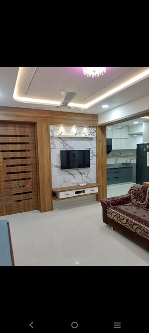 Living Room in 3 BHK Apartment at Saanvi Stella, South Bopal – for Rent