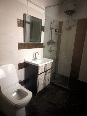 Bathroom in 3 BHK Apartment at Sushma Valencia, International Airport Road – for Rent