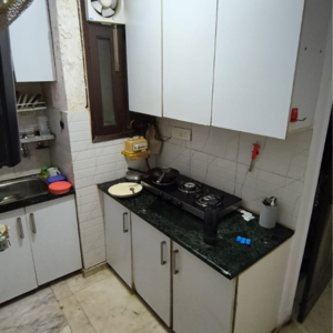 Kitchen in 2 BHK Builder Floor at Malviya Nagar – for Rent