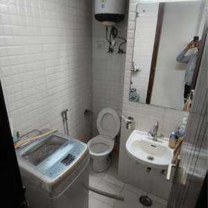 Bathroom in 2 BHK Builder Floor at Malviya Nagar – for Rent