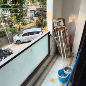 Balcony in 2 BHK Builder Floor at Malviya Nagar – for Rent