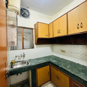 Kitchen in 2 BHK Builder Floor at Malviya Nagar – for Rent