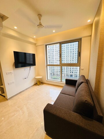 Living Room in 1 BHK Apartment at Hiranandani Regent Hill, Powai – for Rent