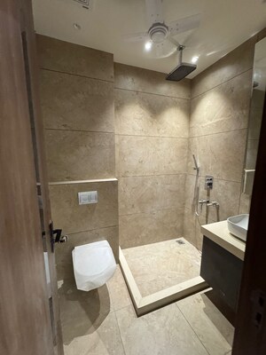 Bathroom in 3 BHK Apartment at Anuradha Apartments CGHS, Paschim Vihar – for Rent