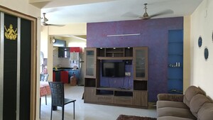 Living Room in 3 BHK Apartment at Kundan Plaza, Chinar Park – for Rent