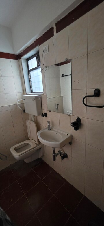 Bathroom in 3 BHK Apartment at Vastu Tower, Malad West – for Rent