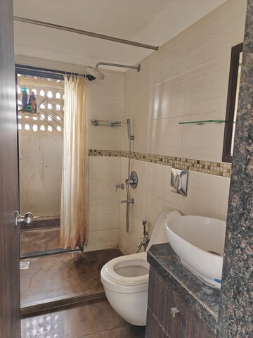 Bathroom in 3 BHK Apartment at Jal Vayu Vihar Apartments, Powai – for Rent