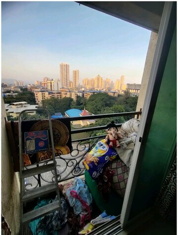 Balcony in 2 BHK Apartment at Vijay Galaxy, Waghbil – for Rent