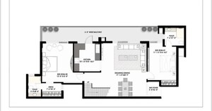 Floor Plan in 3 BHK Penthouse at Sector 20 – for Sale