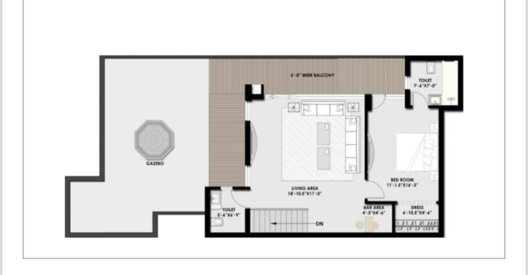 Floor Plan, sector 20 3 Bedroom 3322 Sq.Ft. Penthouse In Sector 20 Panchkula 9419856