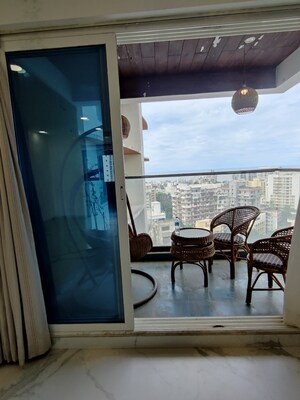 Balcony in 4 BHK Apartment at Joy Legend, Khar West – for Rent