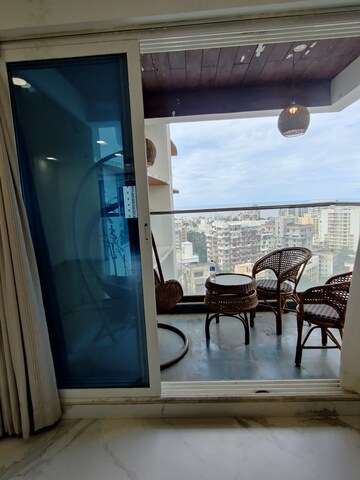 Balcony in 4 BHK Apartment at Joy Legend, Khar West – for Rent