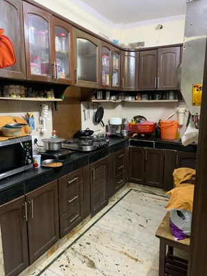 Kitchen in 2 BHK Builder Floor at Greater Kailash I – for Rent