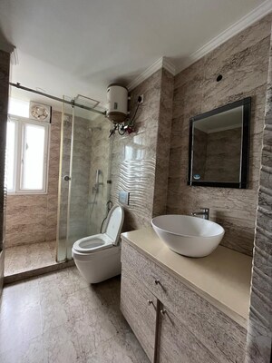 Bathroom in 4 BHK Builder Floor at SS Mayfield Gardens, Sector 51 – for Rent