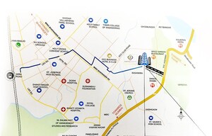 3 BHK Apartment – Map Location View at JP North Estella, Mira Road - for Rent