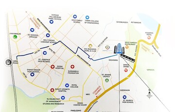 3 BHK Apartment – Map Location View at JP North Estella, Mira Road - for Rent