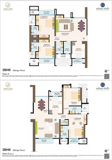 Floor Plan in 4 BHK Apartment at Sheth Avalon, Laxmi Nagar – for Sale