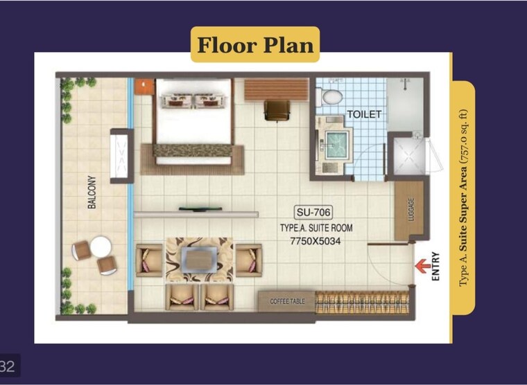 Floor Plan, kaveri-city-center Studio 450 Sq.Ft. Apartment In Delta I Greater Noida Greater Noida 9421487