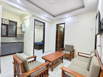 Living Room in 1 BHK Builder Floor at Chattarpur – for Rent