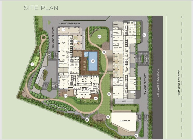 Master Plan, njc-the-line 2 Bedroom 1199 Sq.Ft. Apartment In Narsingi Hyderabad 9422184