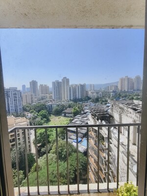 Balcony in 2.5 BHK Apartment at Runwal Garden City, Balkum Pada – for Rent