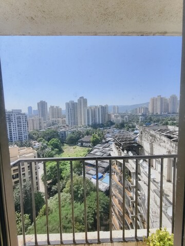 Balcony in 2.5 BHK Apartment at Runwal Garden City, Balkum Pada – for Rent
