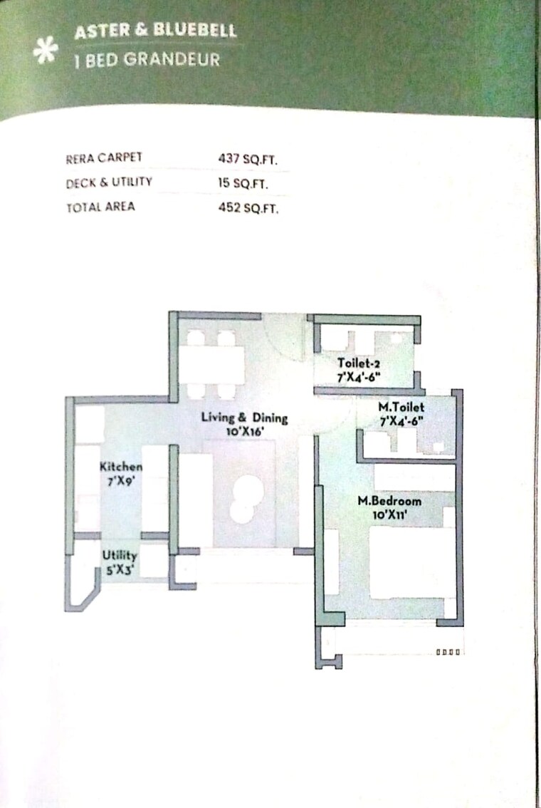 Floor Plan, prestige-garden-trails 2 Bedroom 760 Sq.Ft. Apartment In Mira Road Thane 9423283