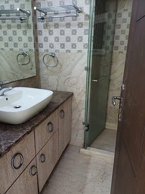 Bathroom in 3 BHK Builder Floor at Jangpura – for Rent