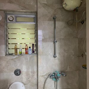 Bathroom in 3 BHK Apartment at Cosmos Springs Angel, Koliwada – for Rent