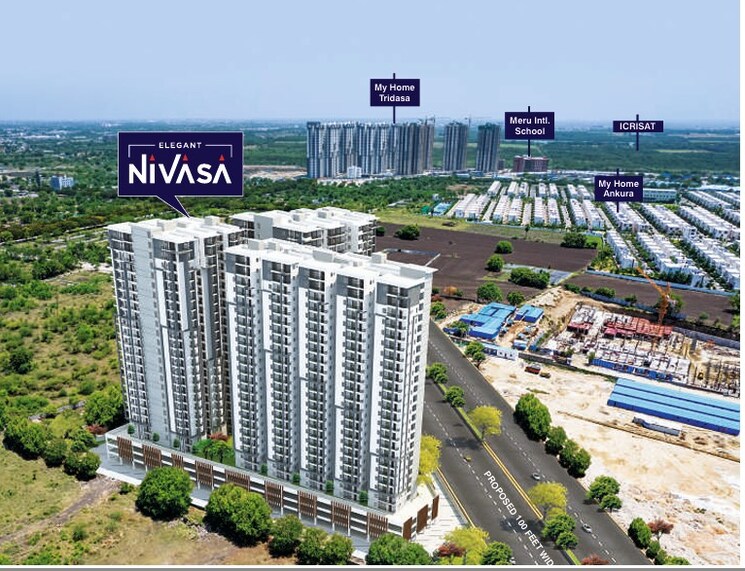 Exterior View, elegant-nivasa 3 Bedroom 2205 Sq.Ft. Apartment In Kollur Hyderabad 9424579