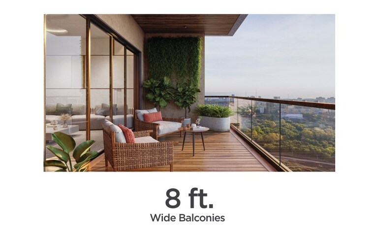 Balcony, vian-mrida 2 Bedroom 1420 Sq.Ft. Apartment In Kollur Hyderabad 9424700