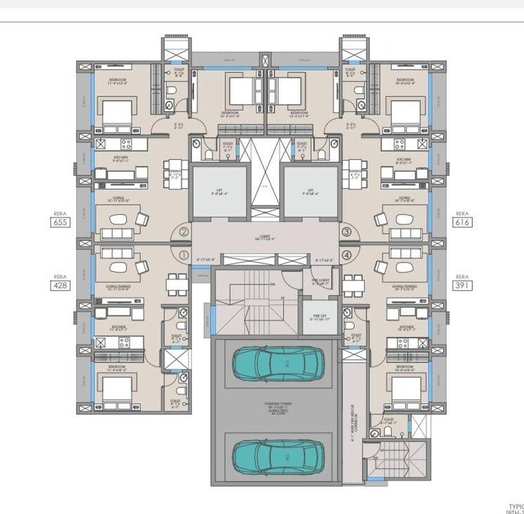 Floor Plan, shreejee-skymont-siddhi 1 Bedroom 391 Sq.Ft. Apartment In Dahisar East Mumbai 9424762