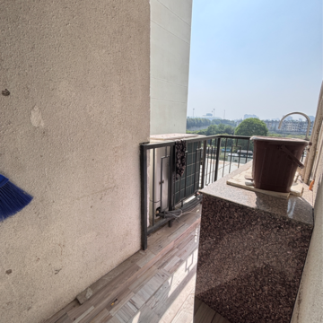 Balcony in 3 BHK Apartment at One Oak Atmos, Vibhuti Khand – for Rent