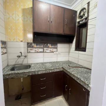 Kitchen in 2 BHK Builder Floor at Malviya Nagar – for Rent