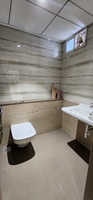 Bathroom in 3 BHK Apartment at Mantra Monarch, Balewadi – for Rent