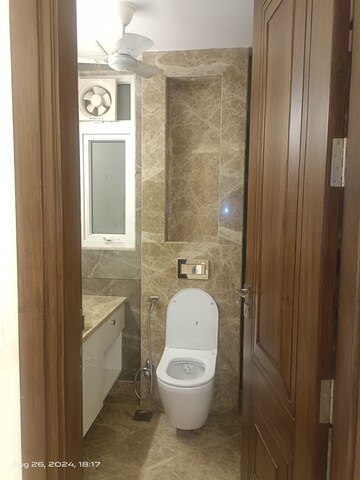 Bathroom in 3 BHK Builder Floor at Sarvapriya Vihar – for Rent