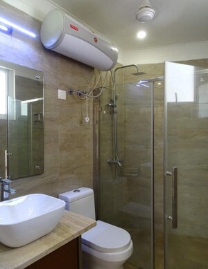 Bathroom in 3 BHK Builder Floor at Anand Niketan – for Rent