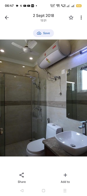 Bathroom in 3 BHK Builder Floor at Anand Niketan – for Rent
