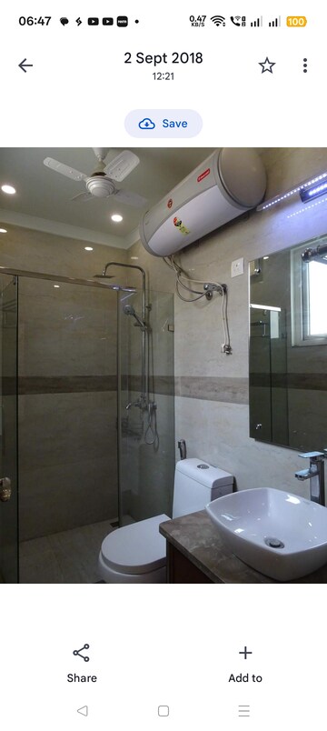 Bathroom in 3 BHK Builder Floor at Anand Niketan – for Rent