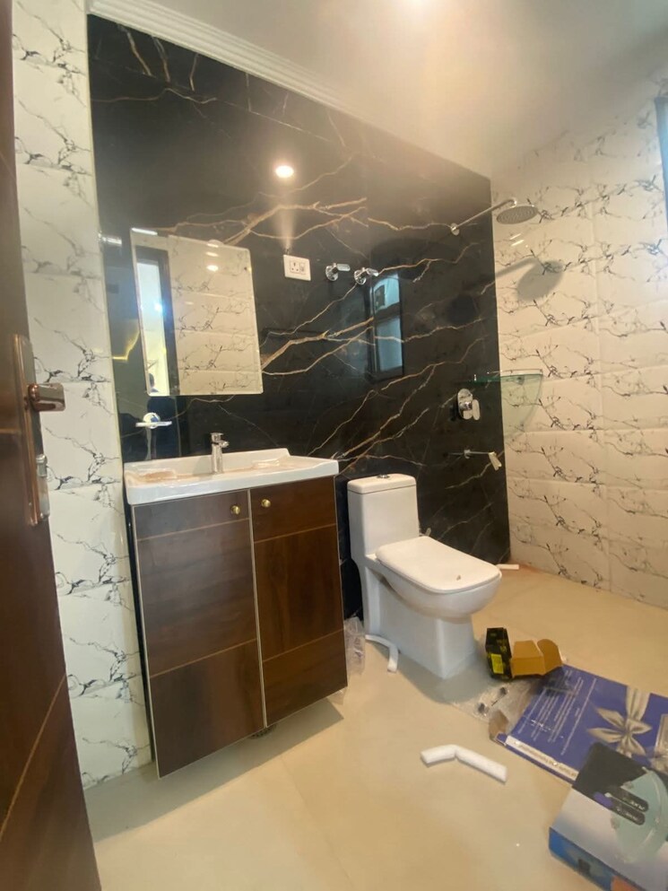 Attached Bathroom, ganga-apartments-burari 3 Bedroom 1100 Sq.Ft. Builder Floor In Burari Delhi 9425384