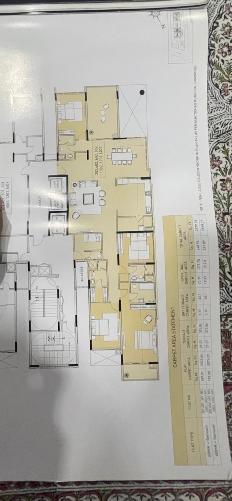 Floor Plan, kolte-patil-24k-atria 4 Bedroom 2500 Sq.Ft. Apartment In Pimple Nilakh Pune 9425424