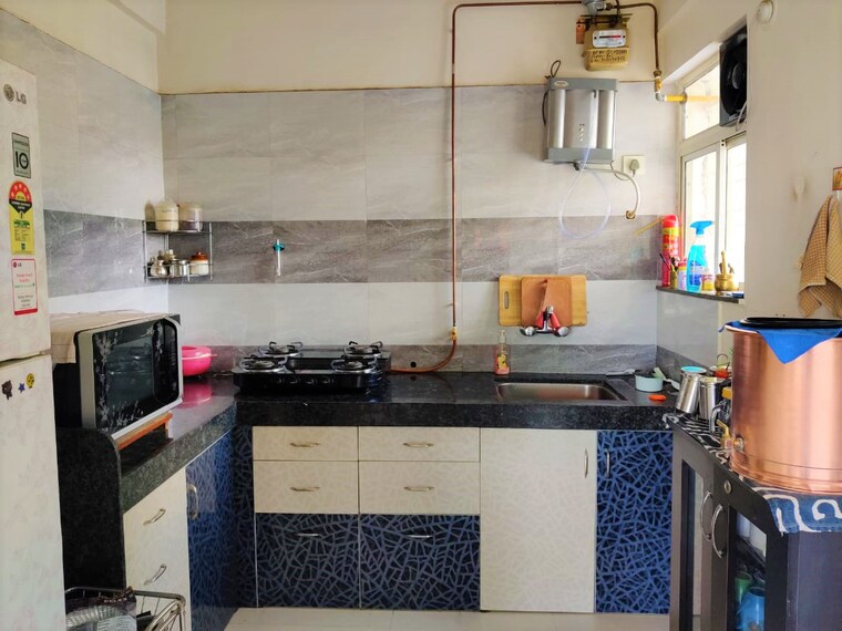 Kitchen, kj-tower 2 Bedroom 825 Sq.Ft. Apartment In Warje Pune 9425699