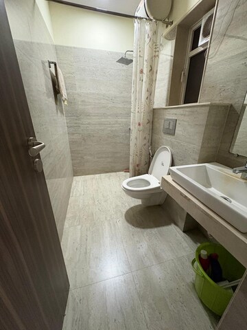 Bathroom in 3 BHK Apartment at Raheja Ridgewood, Goregaon East – for Rent