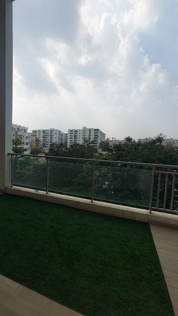Balcony in 4 BHK Apartment at Vamsiram Jyothi Cosmos, Hi Tech City – for Sale