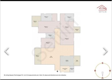 Floor Plan in 4 BHK Apartment at SNN Clermont, Hebbal – for Sale