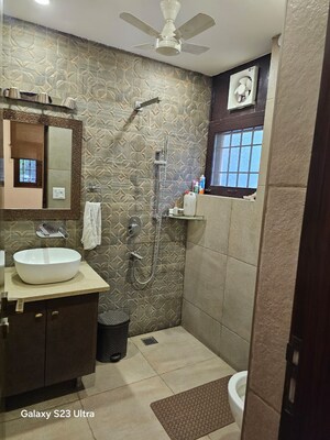 Bathroom in 4 BHK Independent House at Sainik Farm – for Rent